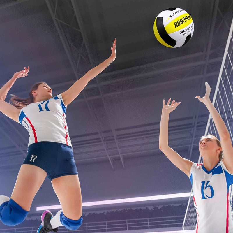 RUN2PEAK Heavy Weight Volleyball Ball Official Size 5 Setter Training Volleyballs PU Practice Volley Balls for Indoor Rebounder Equipment Setters Weighted Volleyball Setting Trainer - Image 4